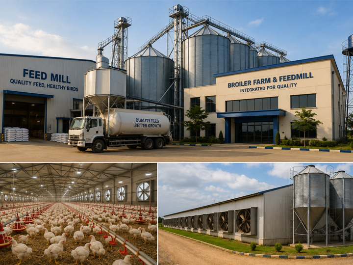 Broiler farm and feedmill